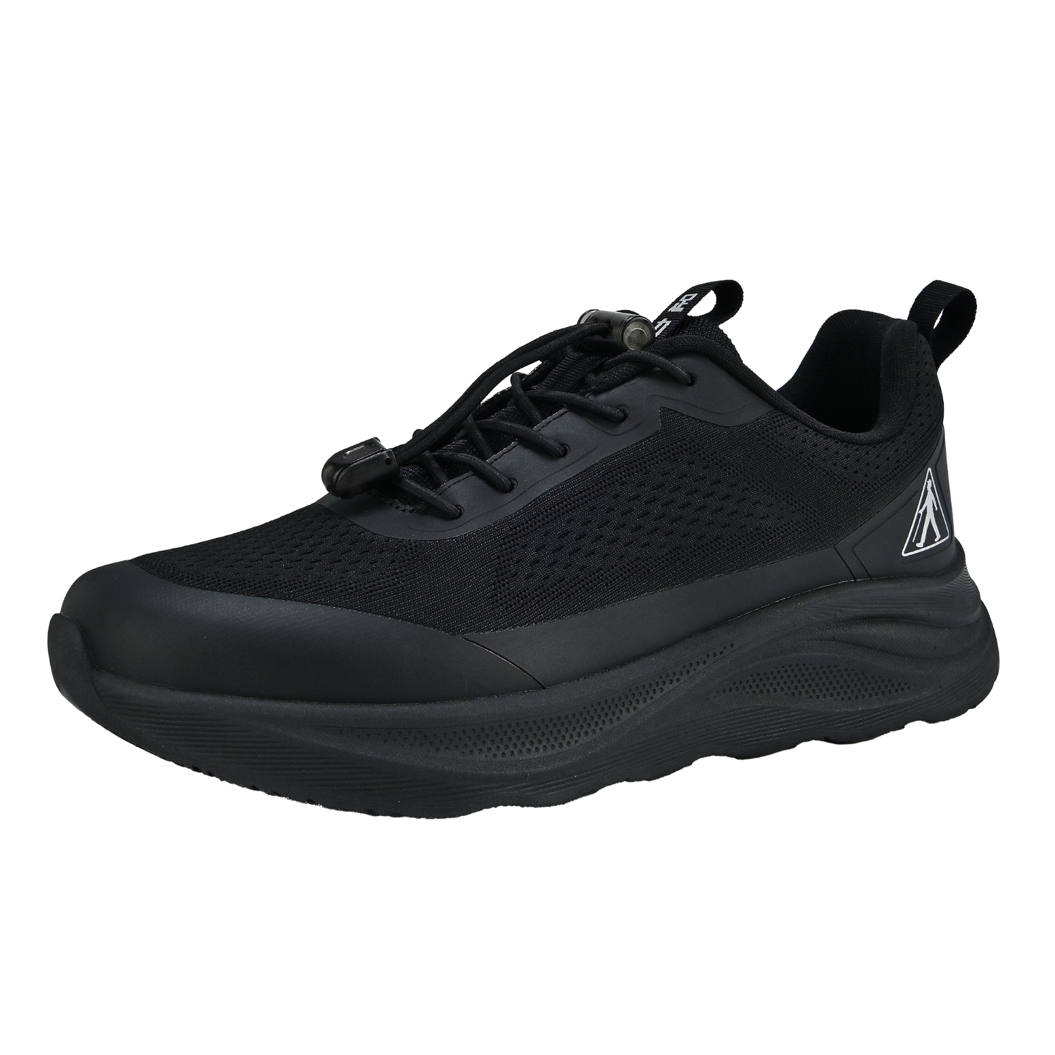Zulijian Elderly Women's Summer Mesh Breathable Mom Shoes Lightweight Soft Elastic Walking Shoes 9143 Black Size 37