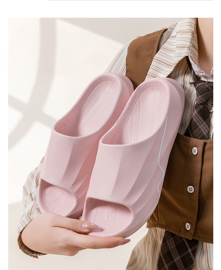 Letuo Men's Summer Indoor Home Slippers Thick Sole Bathroom Non-Slip Couple Simple Outdoor Sandals Women 13