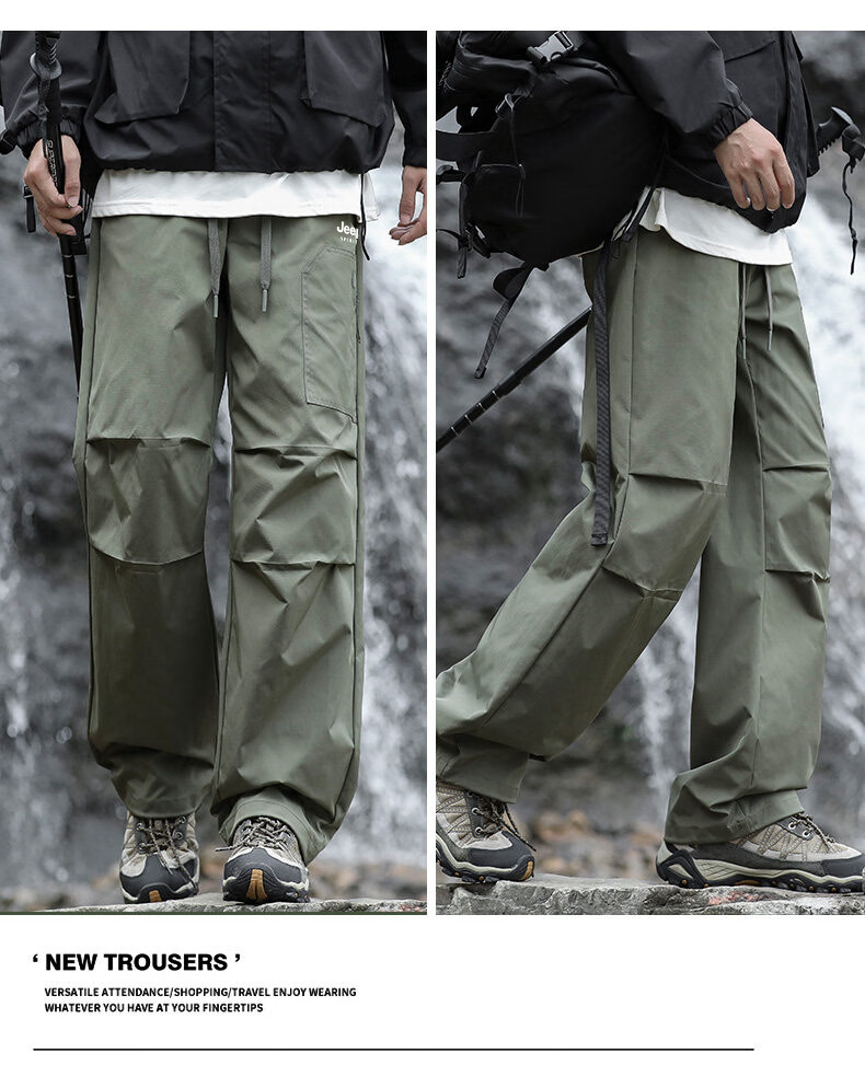 JEEP Men's Waterproof Tactical Cargo Pants Outdoor Hiking Sports Pants Military Green XL 7