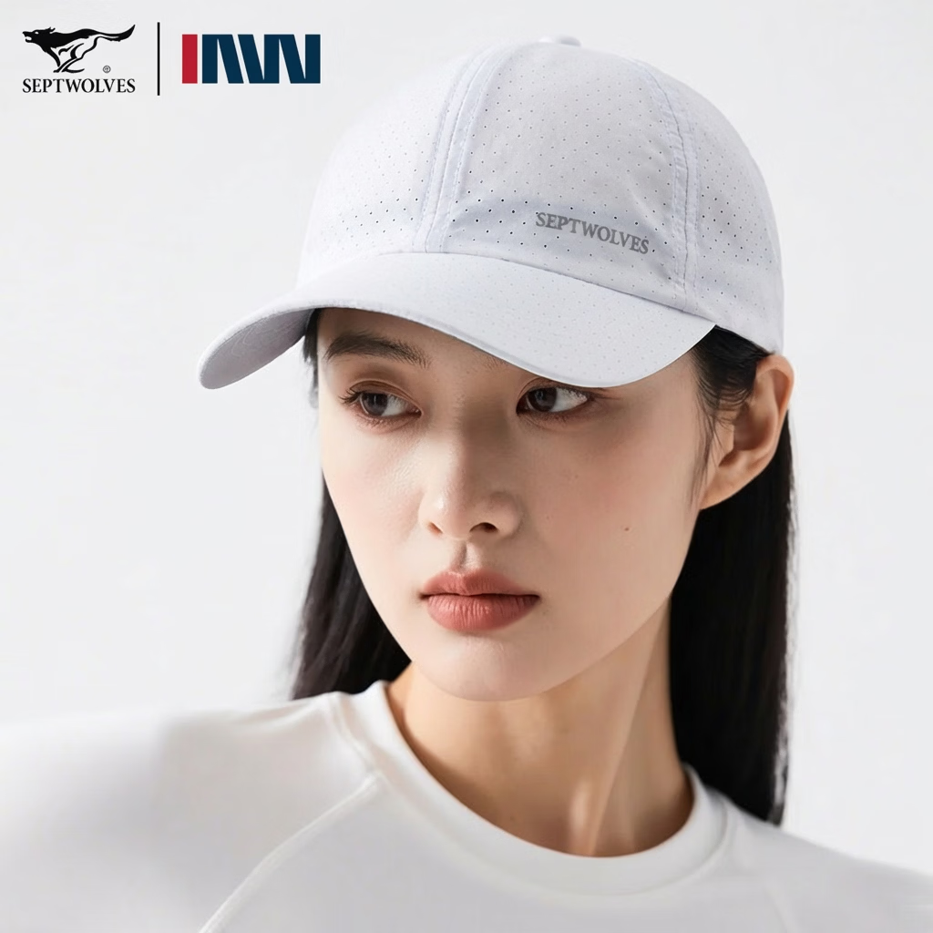 Seven Wolves Men's Baseball Cap Casual Versatile Sun Hat Quick-Dry Adjustable Large Size Breathable Duckbill Cap 5