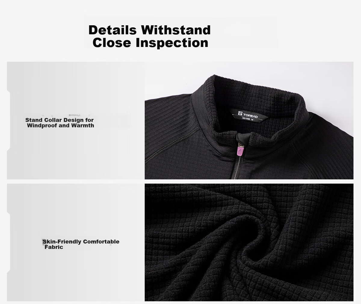 TOREAD Fleece Jacket 25 Autumn Winter Lightweight Pullover Anti-Static Warm Casual Base Layer TACCAN91005 21