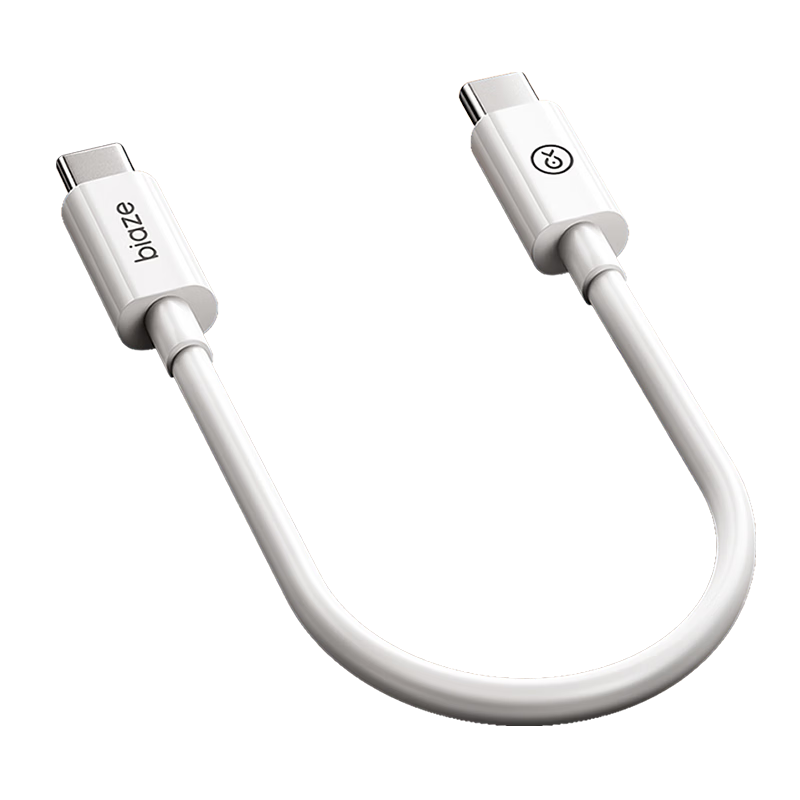 BIAZE Portable Power Bank Charging Cable, 0.3 Meters Double-Ended Type-C Fast Charging Cord, Car Carplay Data Cable, PD60W Charging Wire Suitable for Apple IPhone18/16/15 Mobile Phones