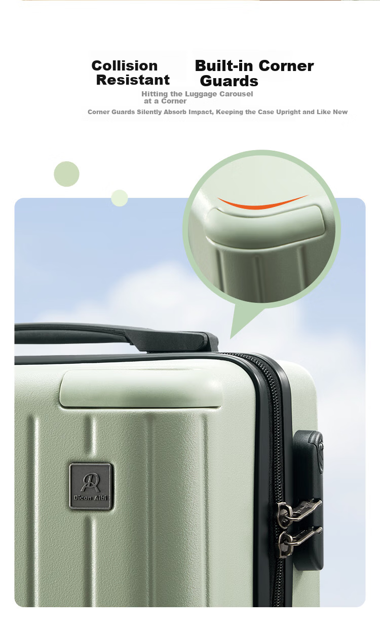 DICON AIBI DA 20-inch Carry-on Luggage, 24-inch Large Capacity Travel Suitcase with Trolley and Combination Lock 9