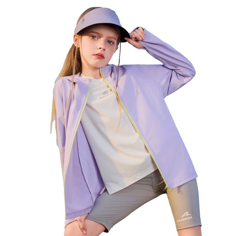 ASK JUNIOR Original Yarn Sun Protection Kids Summer UV Protection Skin Jacket Girls Teen Ice Silk Jacket