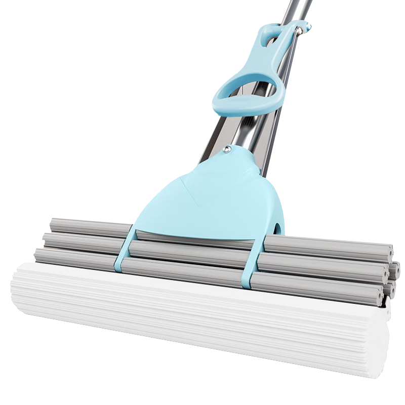 Bendi 38cm Large Three-Row Roller Absorbent Sponge Mop with Roller Water Squeezer Magic Mop