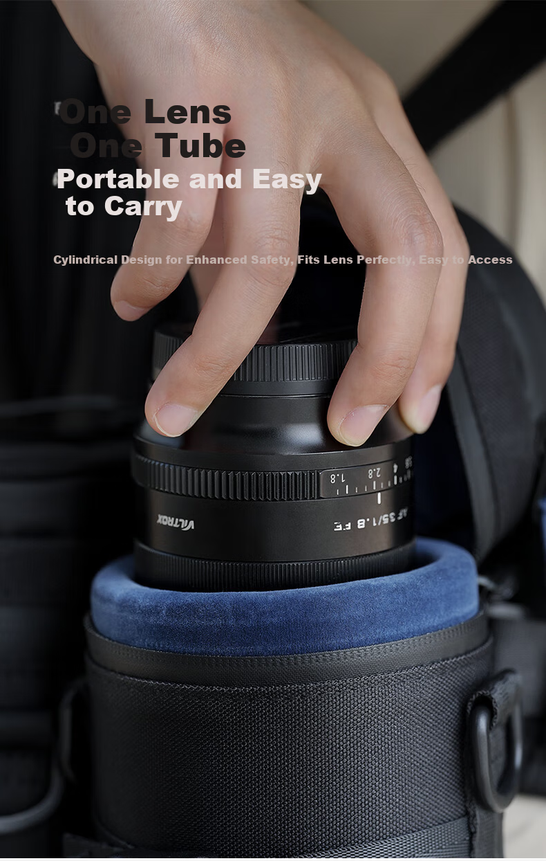 AMBITFUL Zhijie Lens Bag Storage Pouch Protective Case for Canon Nikon Sony Fuji Sigma Tamron DSLR Mirrorless Camera Lens Sleeve Barrel with Waist Hanging/Shoulder Strap 9