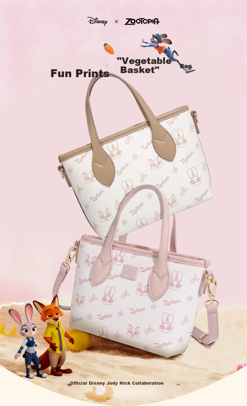 Disney Women's Bag Hopps Beaver Series Tote Bag Large Capacity Handbag Shoulder Crossbody Bag Forest Style Bag 1