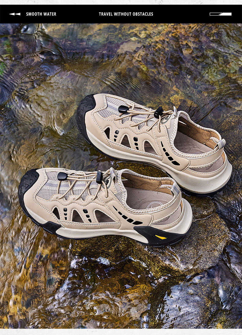 Camel Men's Outdoor Water-Resistant Hollow Toe Sandals P16M342005 Black Size 38 9