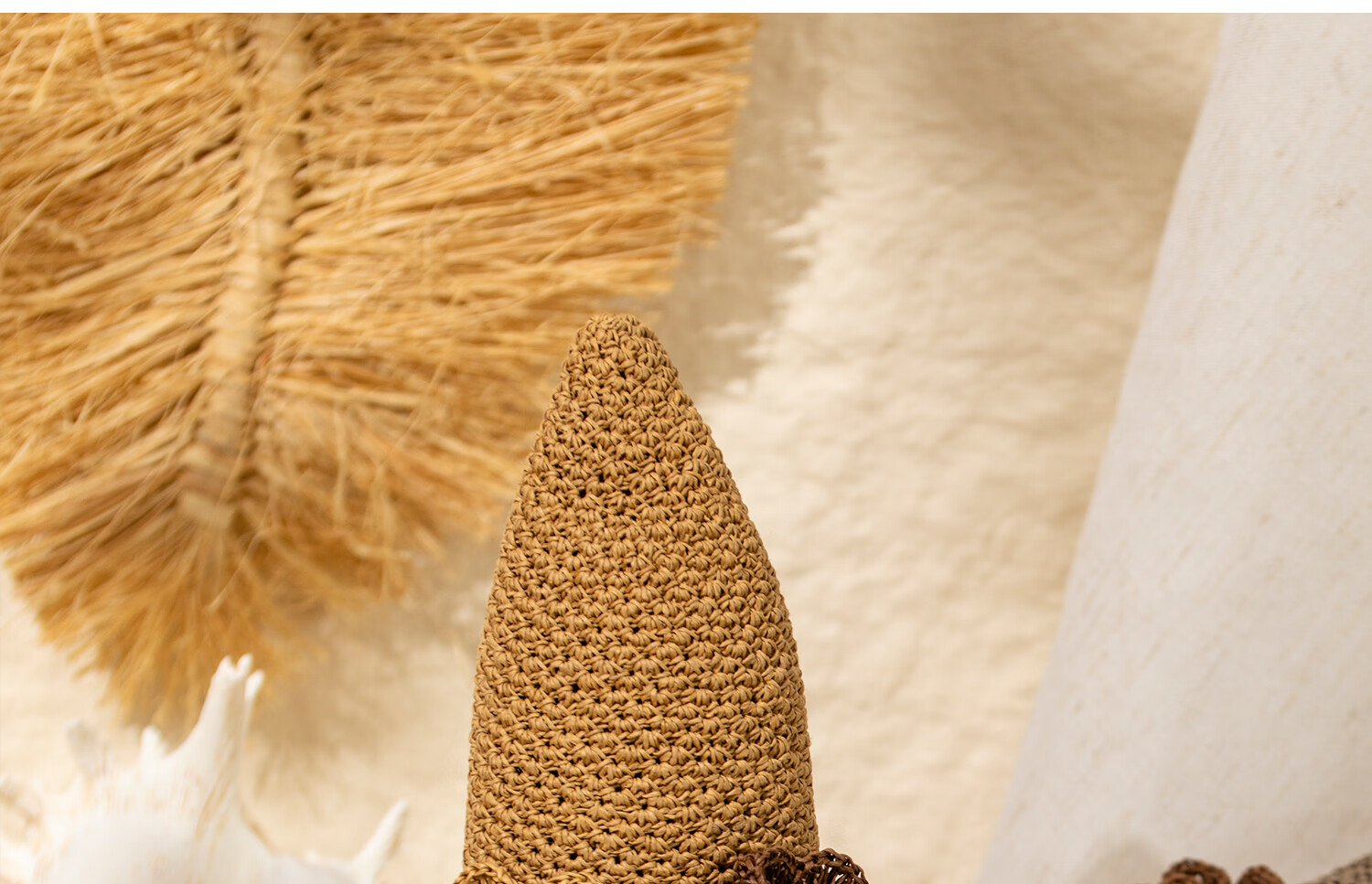 FANCET Women's Hand-Crocheted Straw Hat Spring Summer French Elegant Beach Vacation Floral Foldable Sun Hat 10