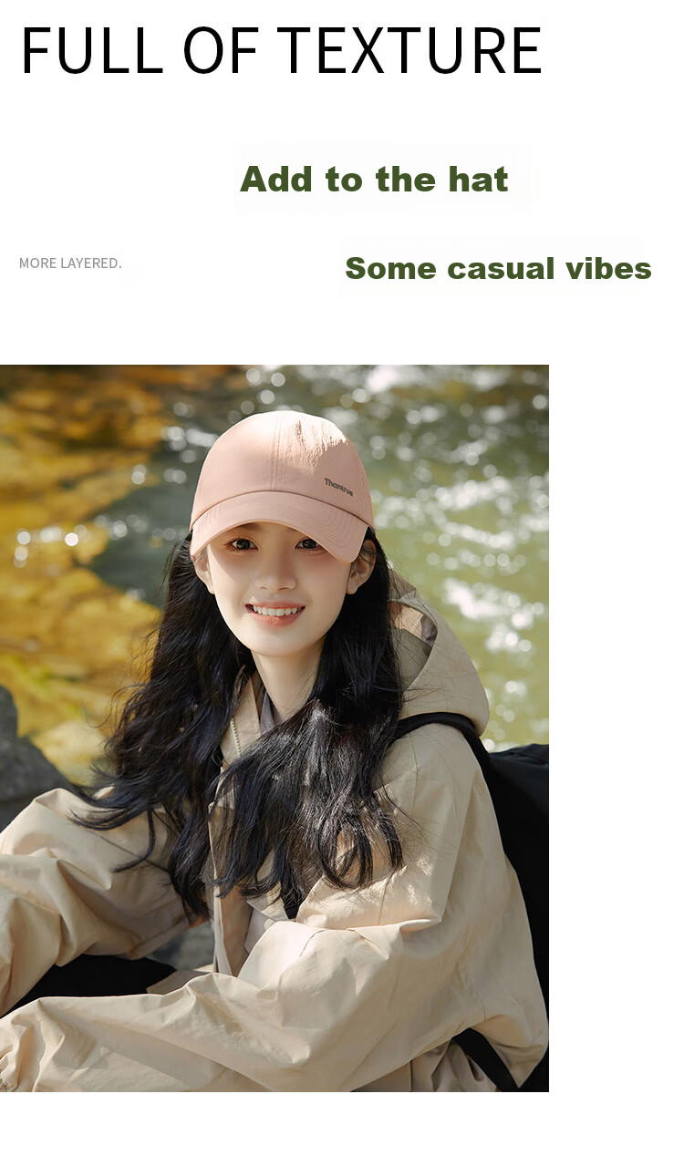 THANTRUE Women's Spring Summer Sun Protection Baseball Cap with Wide Brim, Stylish and Face-Slimming Sports Hat Y867 15