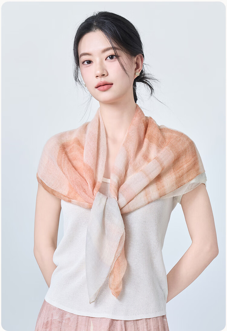JIUMU 100% Cashmere Fine-Spun Cloud Mist Yarn Finger Ring, Fleece Outer Wrap, Large Shawl Scarf, Gift for Teachers And Mothers 10