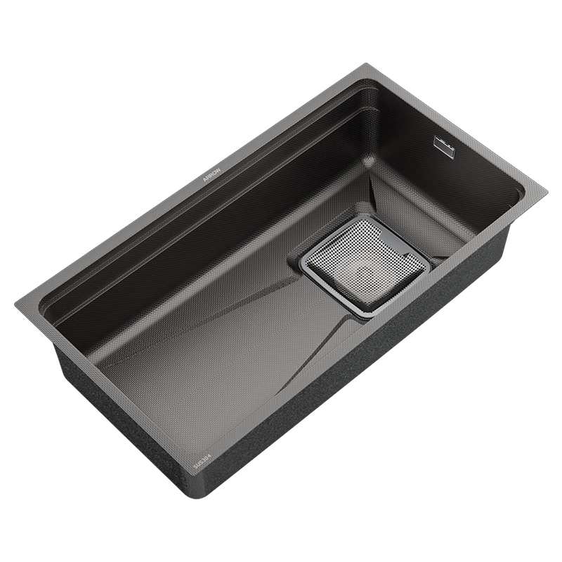ARROW Kitchen Large Single Bowl, 304 Stainless Steel Embossed Sink, Nano-Embossed Vegetable Washing Basin, Undermount Sink