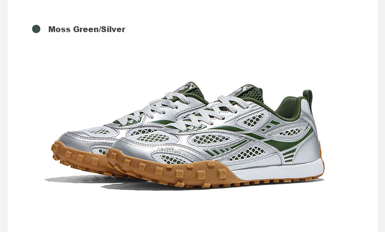 CAMEL Liuguang 2nd Generation Thin Sole Women's Breathable Casual Retro German Training Shoes K26BX5L3008 Silver/Ivory White Size 37 21