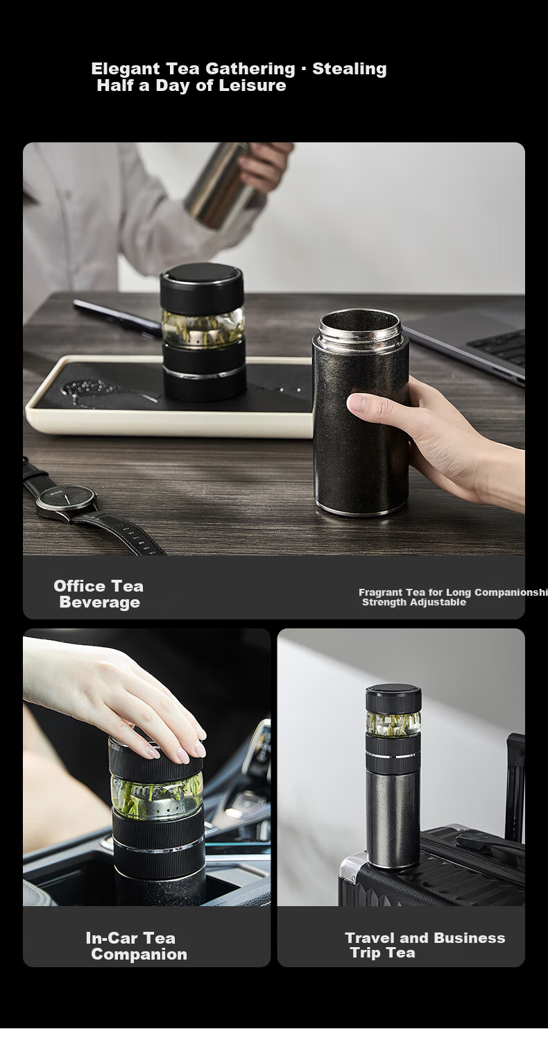 IMOGY Pure Titanium Insulated Mug Business Office High-End Women's Day Gift Large Capacity Portable Tea Separation Brewing Cup 13