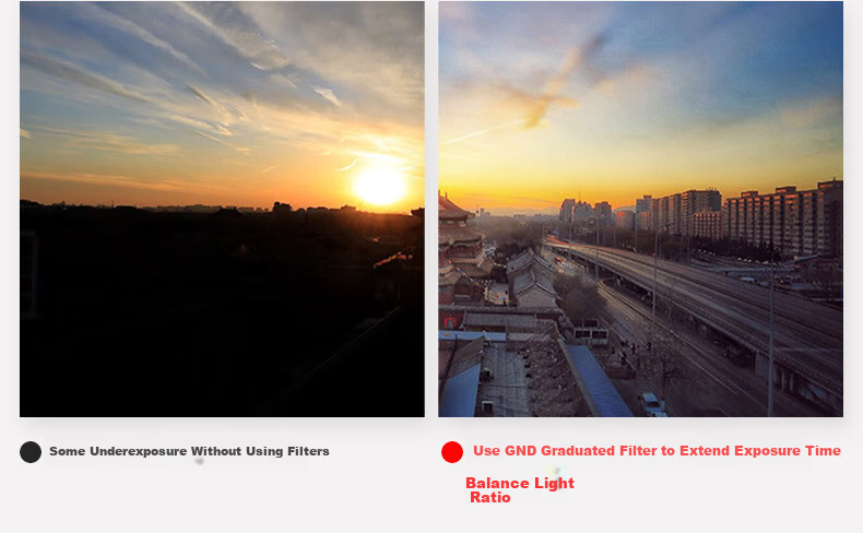 Kase GND0.9 Graduated Neutral Density Filter Gradient Gray Glass Multi-Coated Sunrise Sunset Photography Light Balance AGC Version GND 0.9 (3 Stops Reduction) 82mm 8