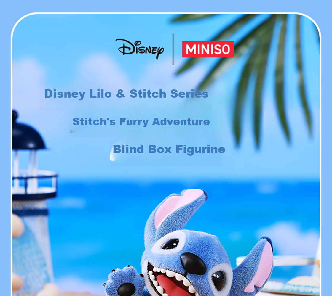 MINISO Disney Lilo & Stitch Plush Blind Box Figurine Toy Birthday Gift Display Box 1
