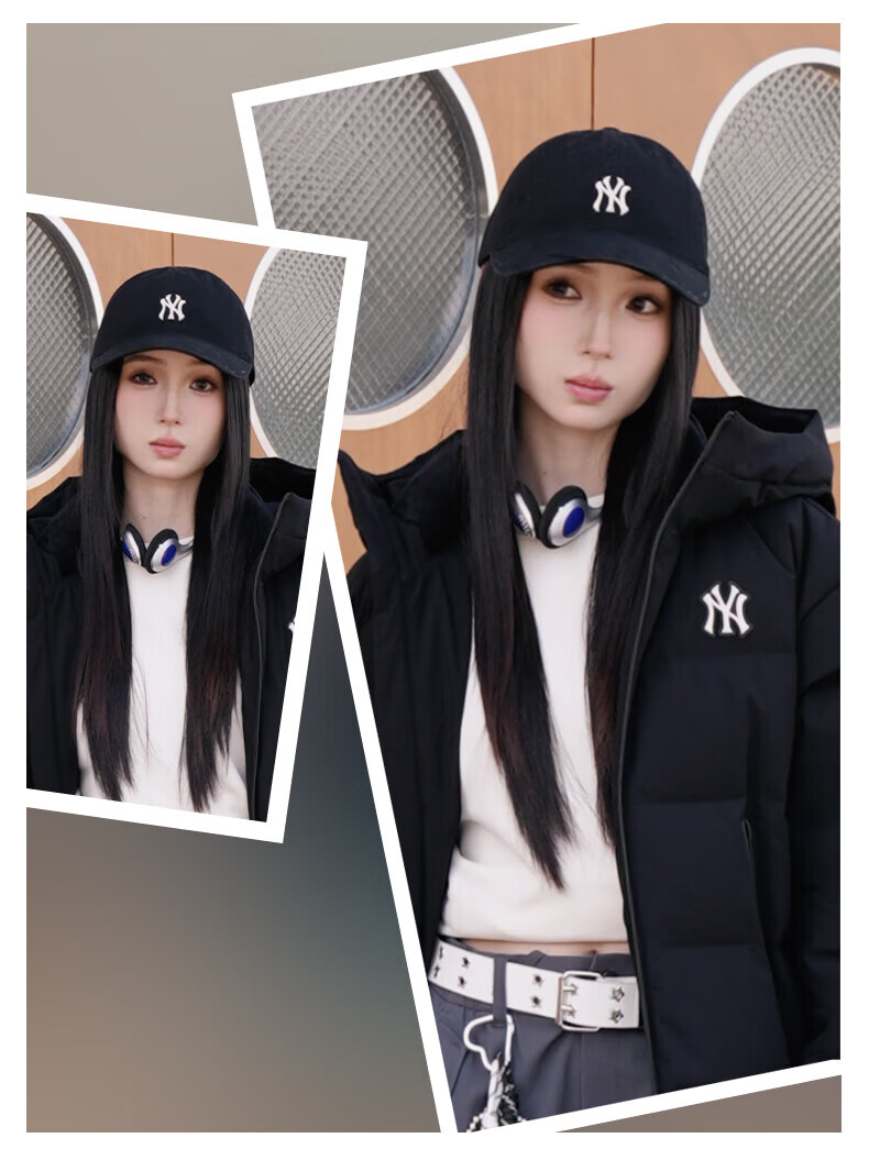 MLB Soft Top Baseball Cap Unisex Zhang Ruonan Style 38 Goddess Festival Gift 3ACPB076N-50BKS-F 13