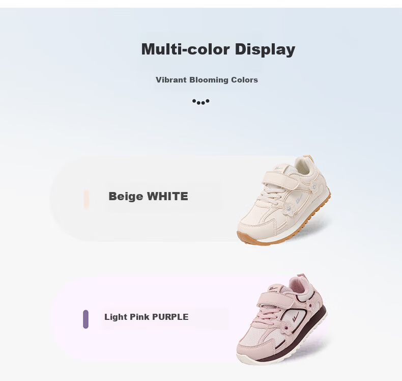 Warrior Kids Girls Casual Sports Shoes Velcro Running Shoes WZCL1698 Beige Size 30 1
