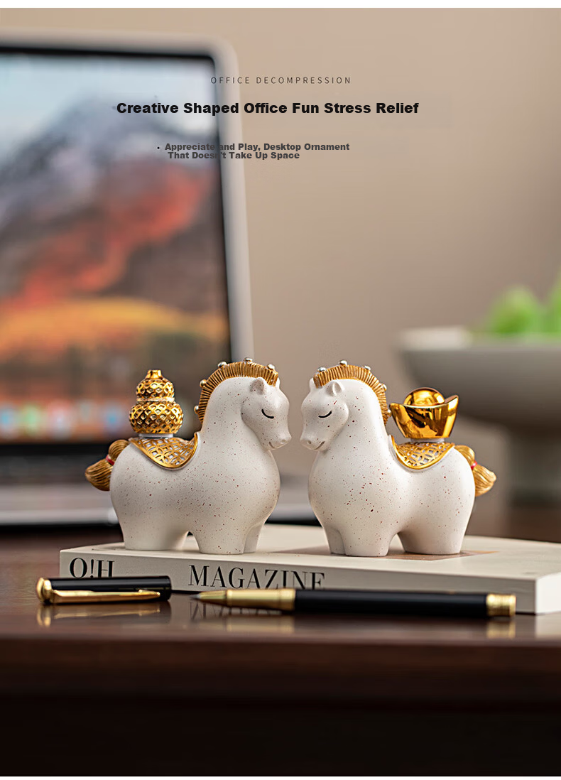 Kongsheng Guochao Prosperity Horse Orange Creative Corporate New Year Gift Premium Souvenir Friend Birthday Gift Year of the Horse Ornament 4