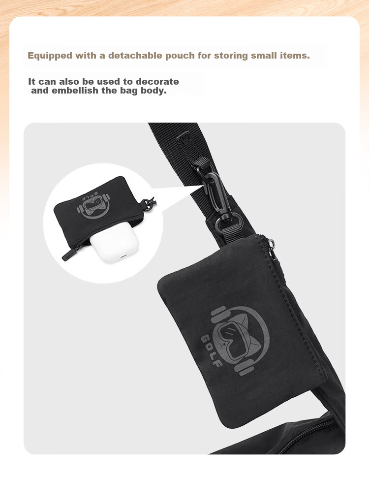 GOLF Men's Casual Shoulder Bag Crossbody Bag Unisex Waterproof Lightweight Cycling Sports Bag for Phone and iPad 10