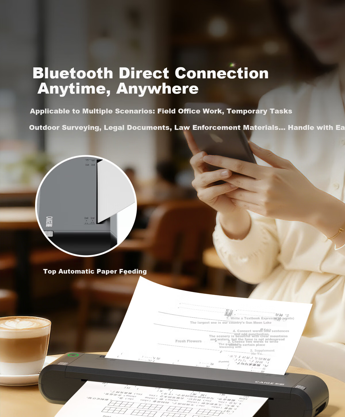 Color Grid TR800 Portable Printer Ribbon 2 Rolls, Approximately 140 Pages, Office Business Home Small Thermal Transfer Consumables, Long-lasting Fade-resistant Eco-friendly Ribbon 6
