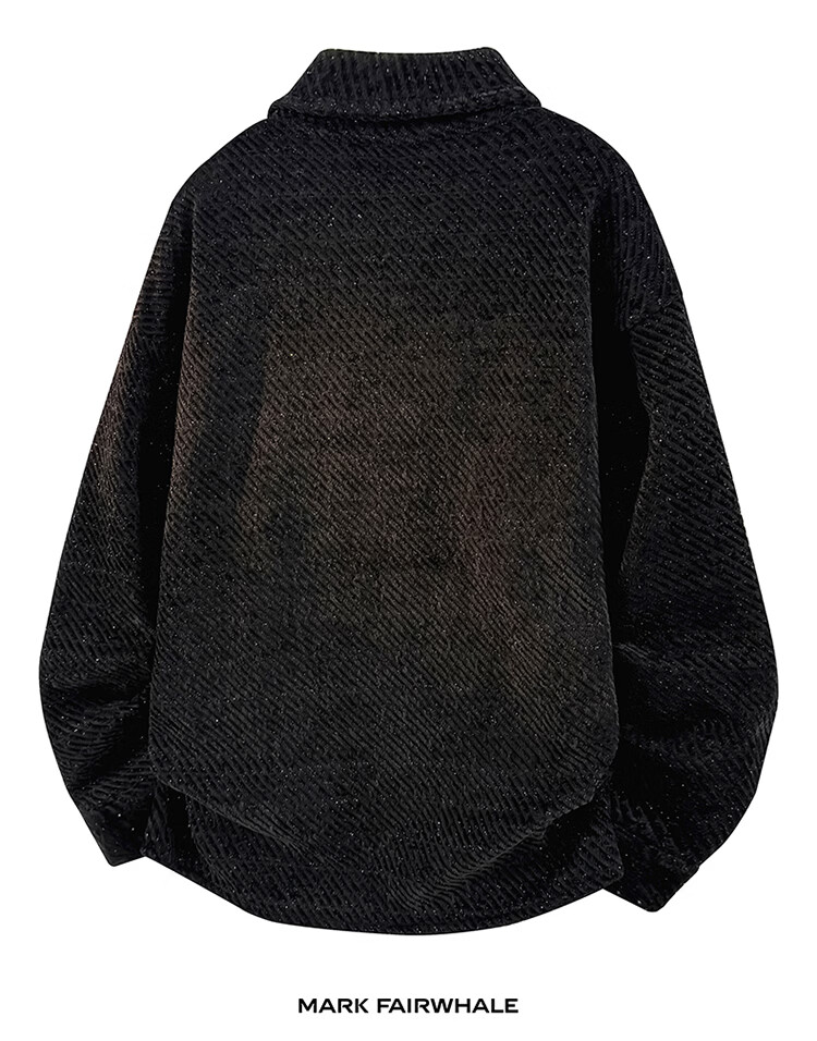 MARK FAIRWHALE Men's Spring Autumn Textured Casual Cardigan Jacket Loose Fit Top Dark Gray 4XL 14