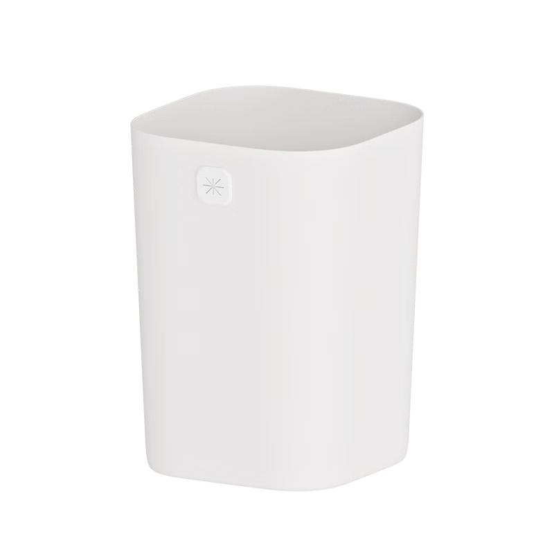 JD Jingzao 14L Square Bucket with Lidless Silicone Seal, Integrated Quick-Access Bag Dispenser, Built-in Storage Bag Compartment, Trash Can