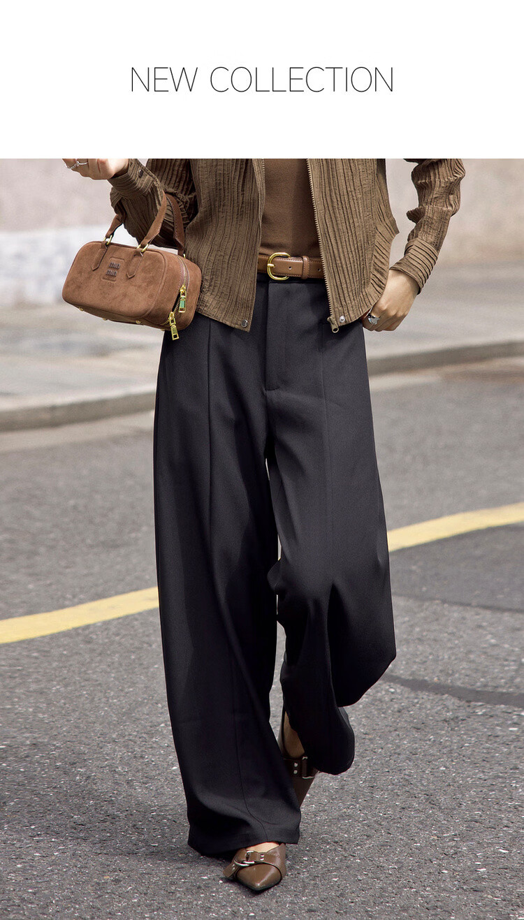MT Relaxed Fit Lazy Pants Autumn Fashion Patchwork Loose Concealing Comfortable Women's Casual Trousers 1