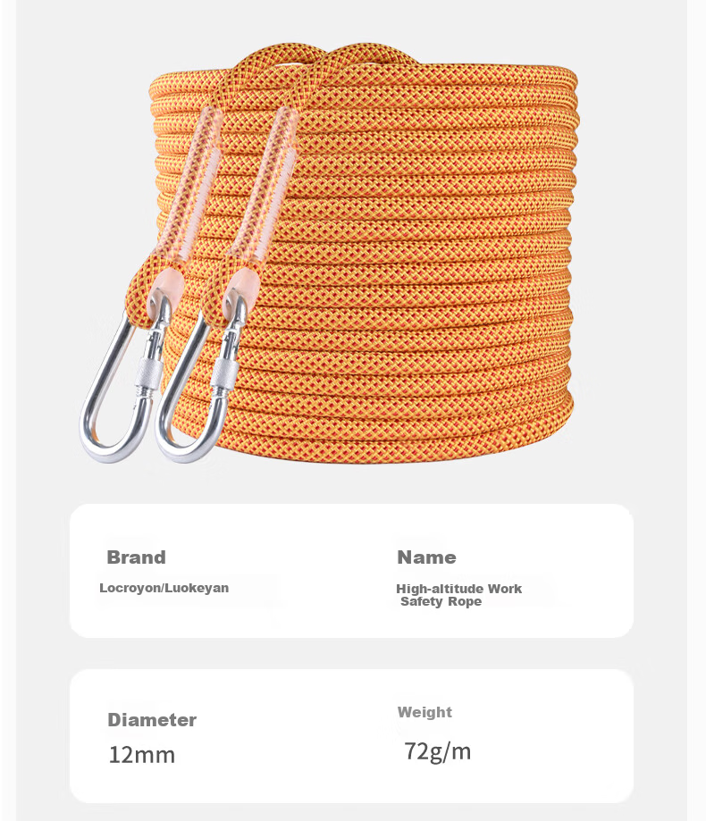 Locroyon Safety Rope Climbing Rope Rescue Rope Lifeline Rock Climbing Safety Rope 3