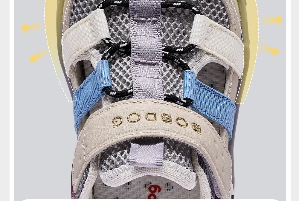 BOBDOG Kids Sandals Baby Walking Shoes Hollow Breathable Boys Shoes White Green 29 Summer New 26 16