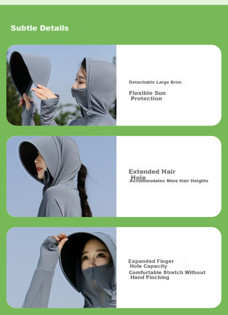 Combo Women's Summer Waist-Cinched Full-Length Cycling Ice Silk Sunscreen Dress UV Protection Outdoor Driving Windbreaker 14