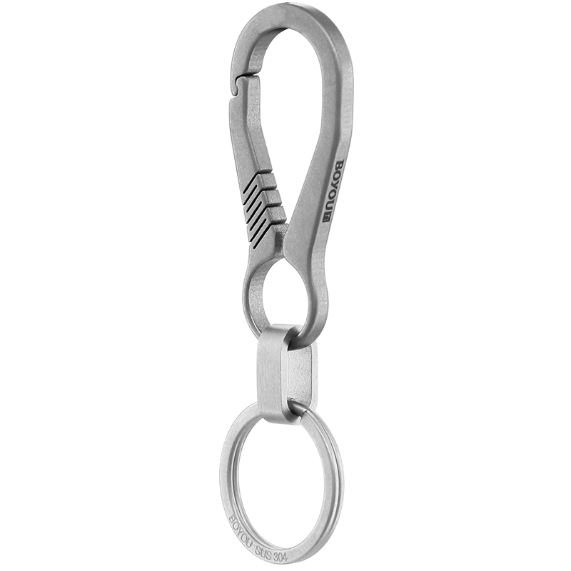 BO YOU Creative Titanium Alloy Key Ring, Household Essential, Home Hanging Hook, Premium Car Keychain, Exquisite Accessory for Me