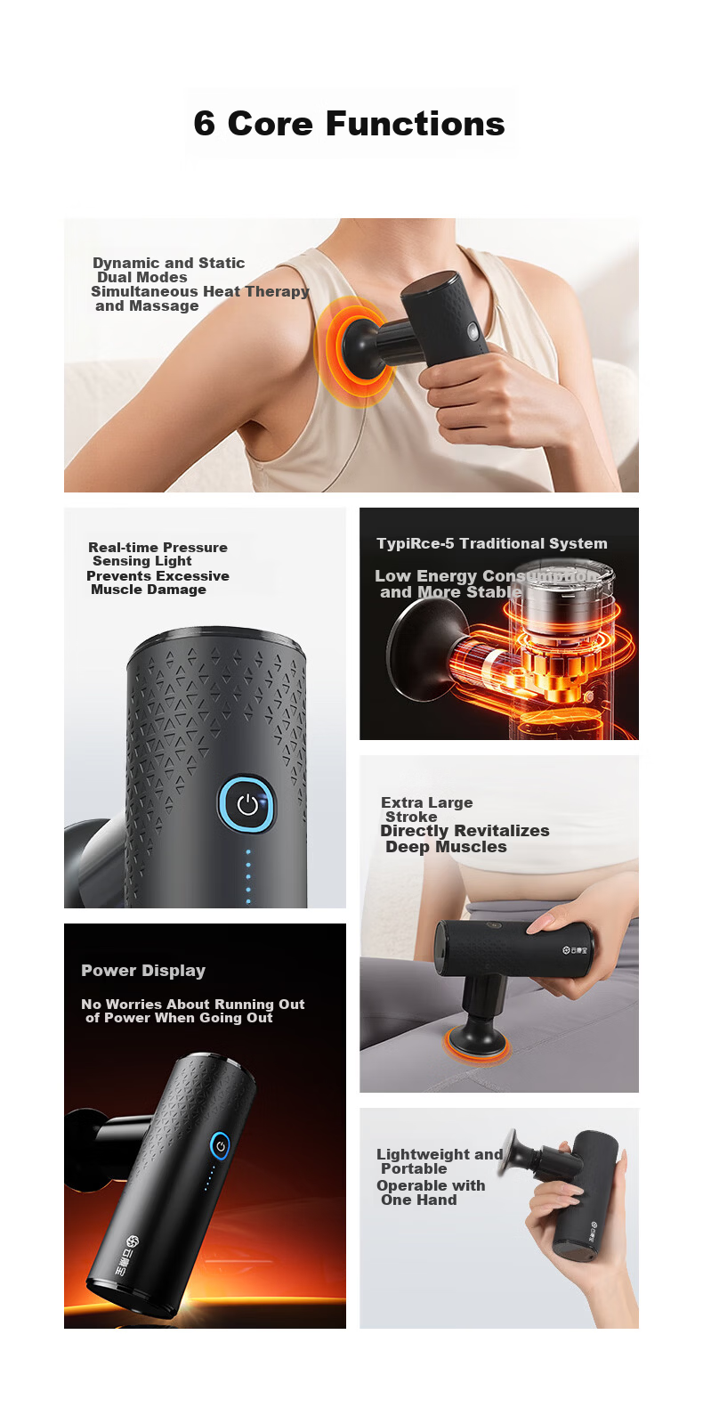 Yunkangbao Fascia Gun Muscle Massager Portable Mini Neck Fascia Gun Professional Sports Massage Device for Men and Women Full Body Massager Women's Day Gift 2