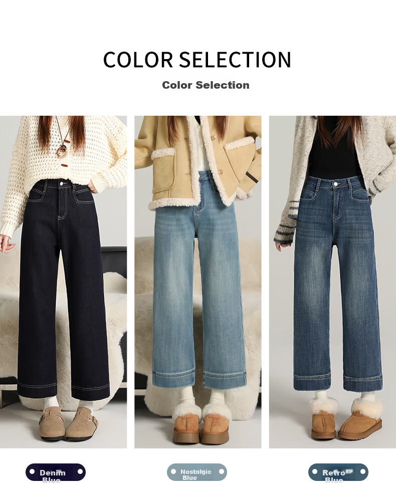 BOPRUIEY Women's Loose Stretch High-Waist Cropped Straight-Leg Jeans 2026 New Spring Autumn Casual Pants 10
