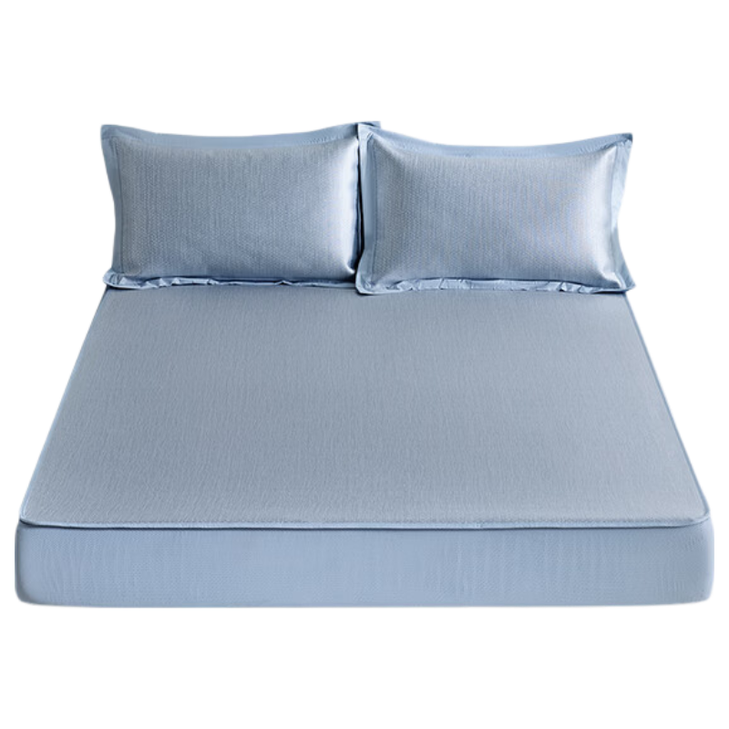 LOVO Luolai Class A 1000D Antibacterial Washable Ice Silk Mat Double Three-Piece Set 180*200 [Machine Washable]