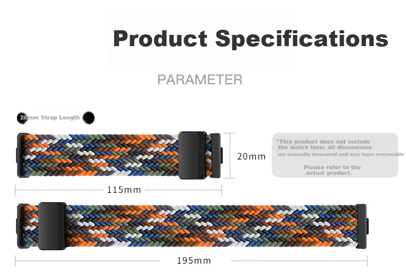 Binghong Compatible Huawei Fit4 Woven Magnetic Strap Huawei Watch Fit4 Strap for Men and Women Huawei Fit4 Pro Strap Huawei Watch Fit3 Nylon Strap - Black 5