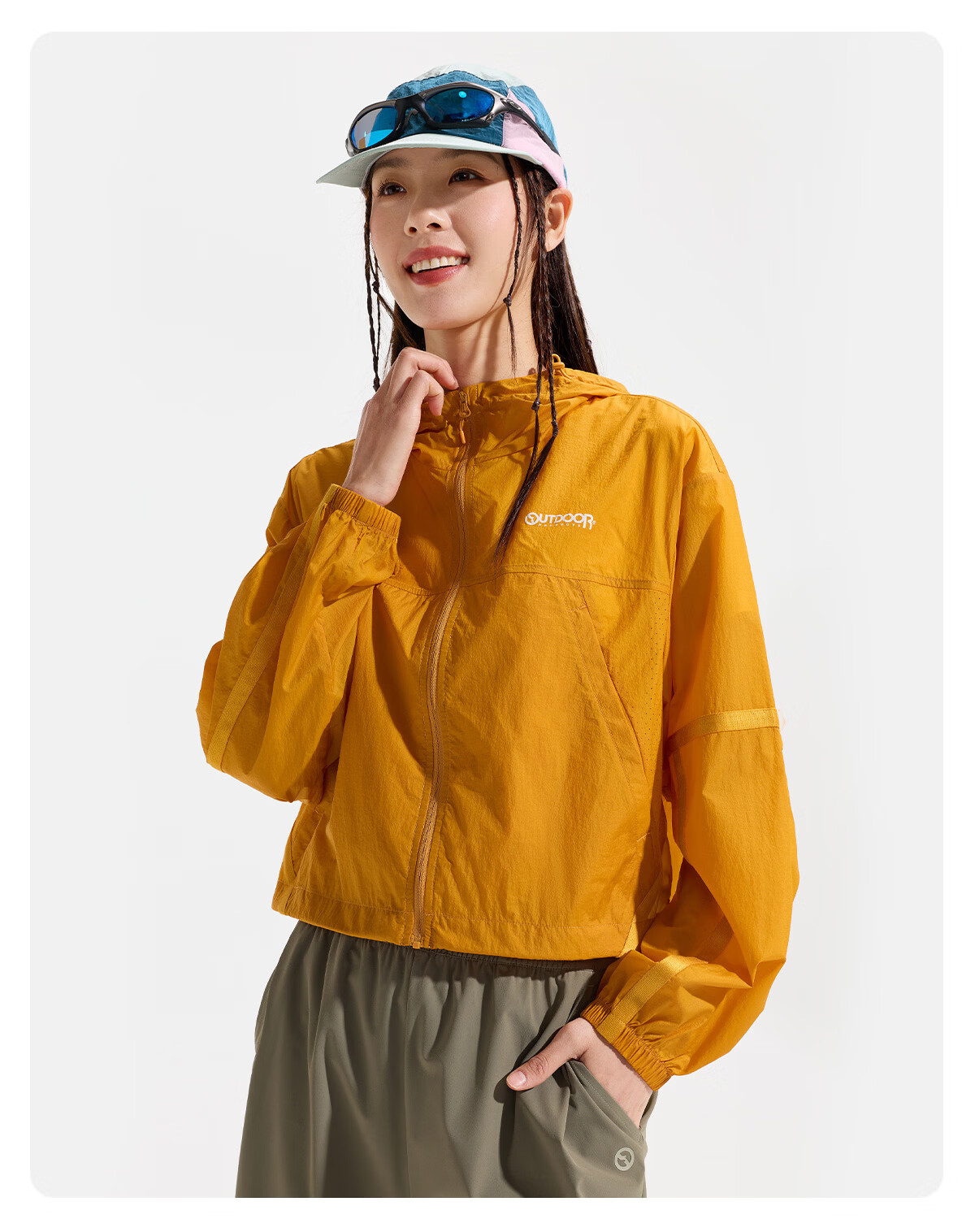 OUTDOOR PRODUCTS Women's Sun Protection Jacket 26 Spring Summer Fashion Breathable Lightweight Tear-Resistant UPF50+ Sunflower Yellow 522399 7