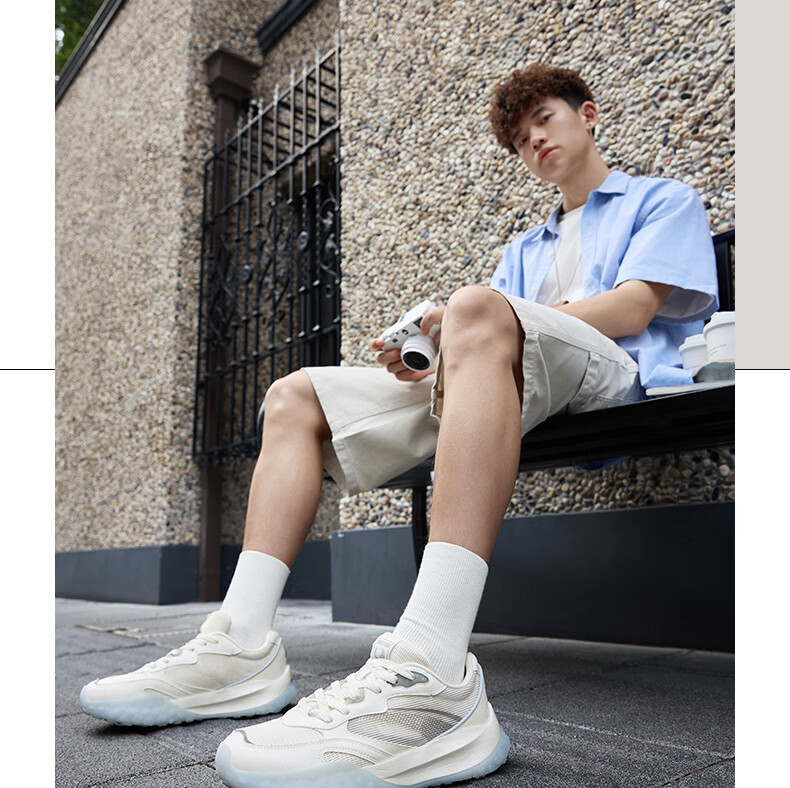 361° Men's Su Bing 3 Spring Summer Retro Casual Thick Sole Dad Sneakers 672616773-2 11