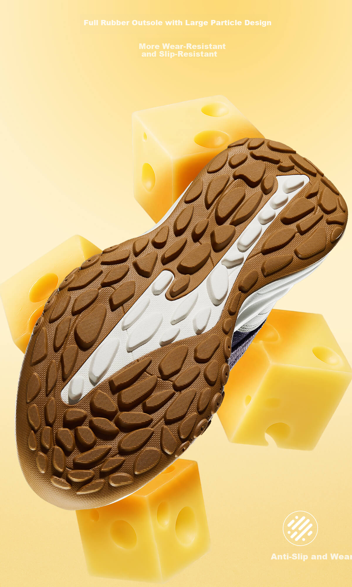 ERKE Casual Shoes 26 New A-Gan Style Versatile Sports Shoes Soft and Comfortable Men's Casual Shoes | Cheese 2.0 8