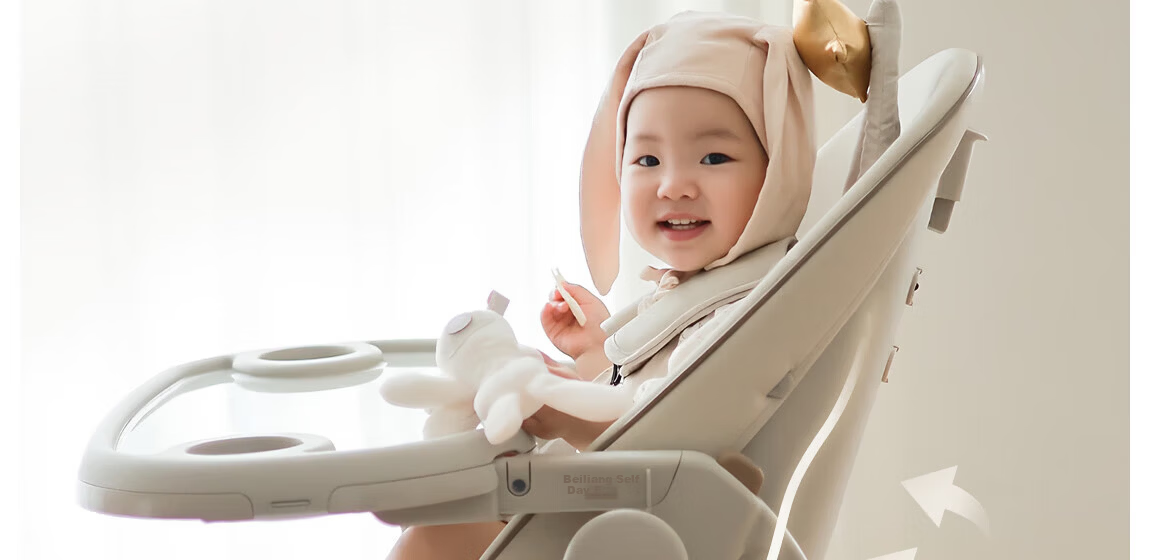 BEIE Baby High Chair Toddler Dining Chair Children's Growth Chair Infant Rocking Chair Royal Classic Without Basket 20