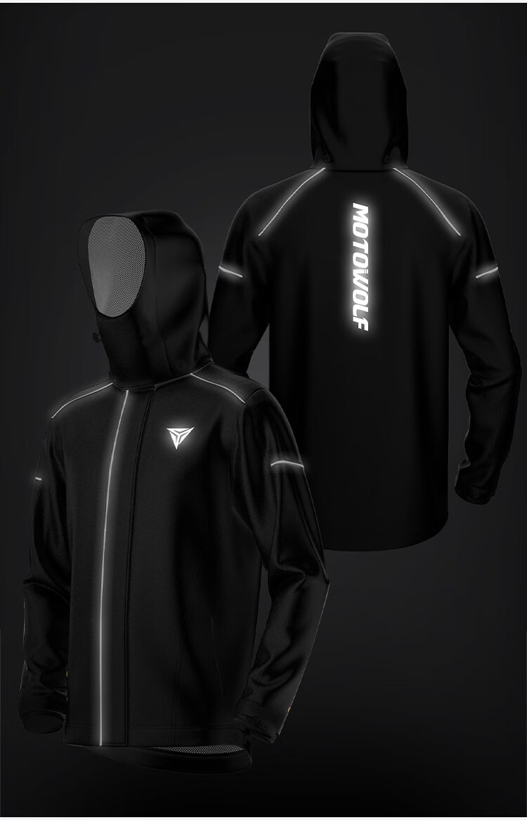 MOTOWOLF Motorcycle Riding Raincoat and Rain Pants Separate Heavy Rain Rider Rain Suit Set 11