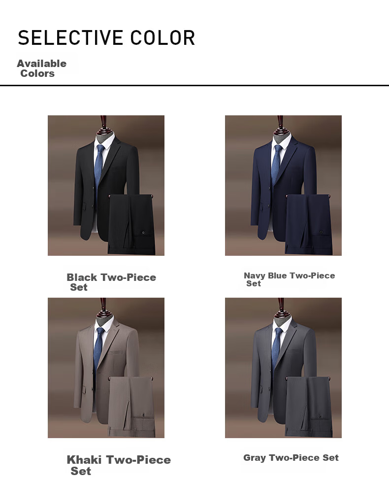 Hodo Men's Slim Fit Business Suit Set Groom Wedding Tuxedo Formal Attire 5