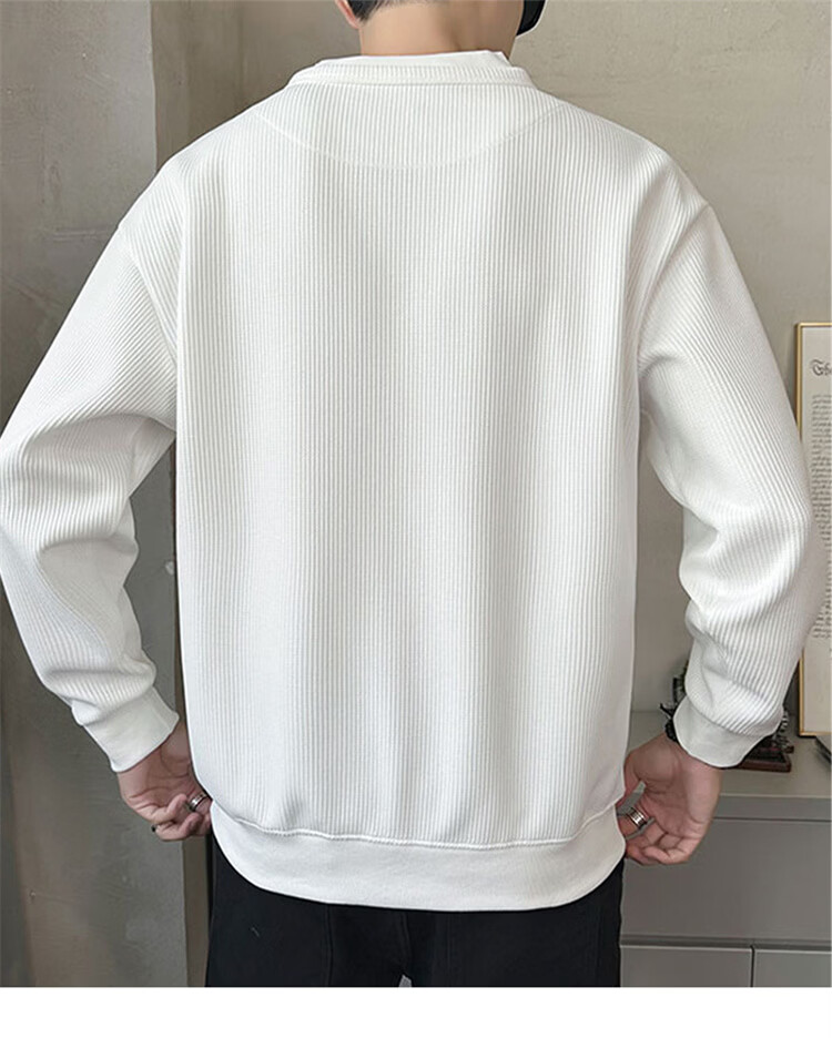 MARK FAIRWHALE Men's Sweatshirt Spring and Autumn Trendy Casual Two-in-One Long Sleeve T-Shirt Jacket Apricot M 12