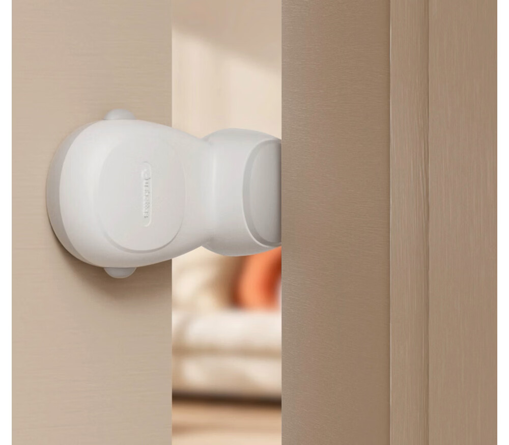 Betis Anti-Pinch Door Stopper Child Safety Door Guard Home No-Drill Door Blocker Windproof Silent Cocoa Gray 1 Piece 6