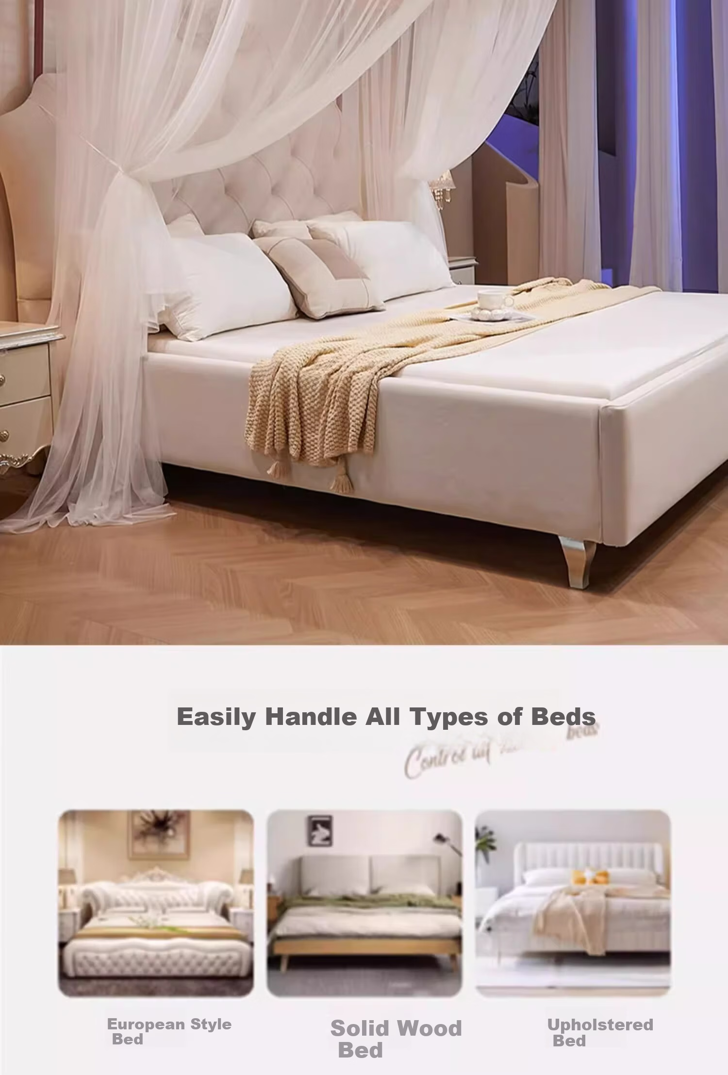 MUJI Home U-Shaped Large Space Rail Mosquito Net Three-Door 1.8x2m Bed Fuyao Jade [Encrypted Mesh] 12