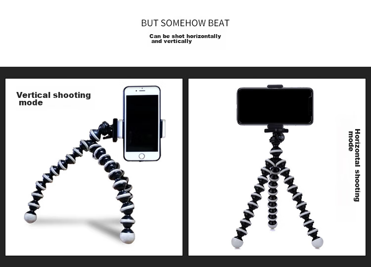 Earlymen EM-115 Octopus Desktop Tripod, Multifunctional Portable Phone And Camera Stand for Vlog Short Videos, Influencer Live Streaming Photography And Videography, Includes Black Phone Clamp 11