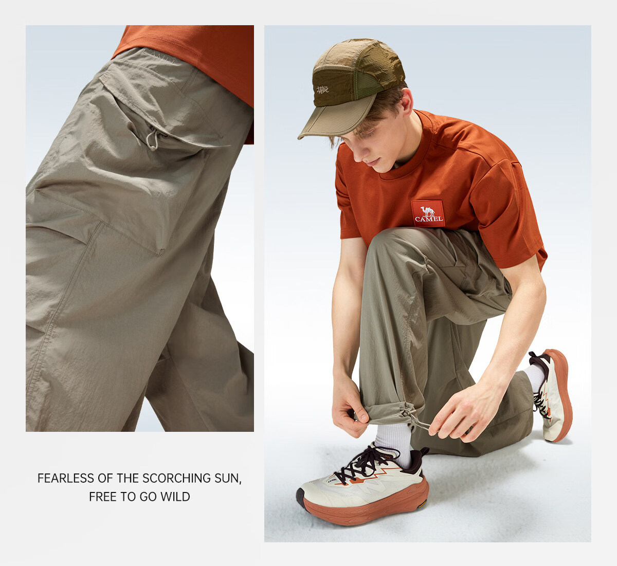 CAMEL Outdoor Quick-Dry Tactical Pants for Men 26 Spring Summer Cool Breathable Moisture-Wicking Sun-Protective Hiking Mountaineering Work Pants 10