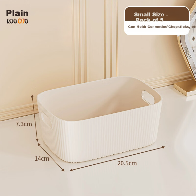 Kousu Simple Rectangular Storage Box Desktop Small Items Snack Organizer Cosmetic Plastic Storage Container Box