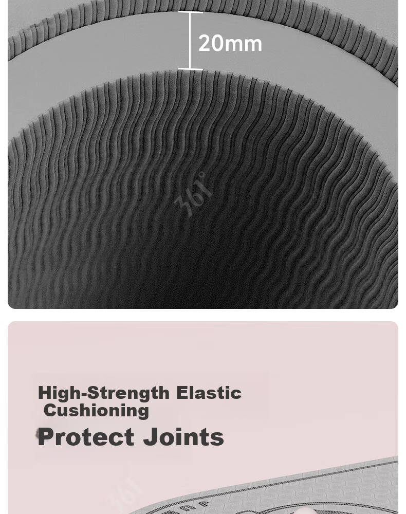 361° Jump Rope Shock Absorption Mat Silent Mat Professional Soundproof Shockproof Indoor Yoga Mat Thickened Non-Slip 10
