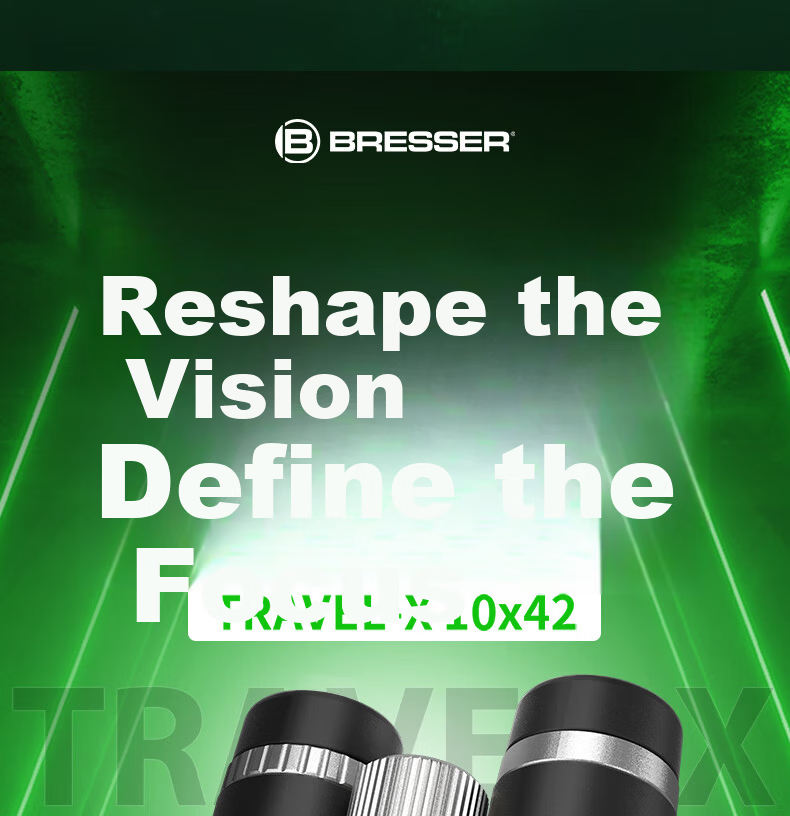 Bresser German Boshide New Voyager 10x42 High Definition High Power Low Light Night Vision Concert Portable Travel Smartphone Compatible Binoculars 3